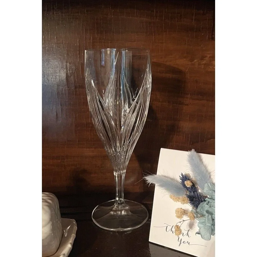 Iced Tea Goblet Glass Gorham Crystal Primrose Pattern 8 1/2